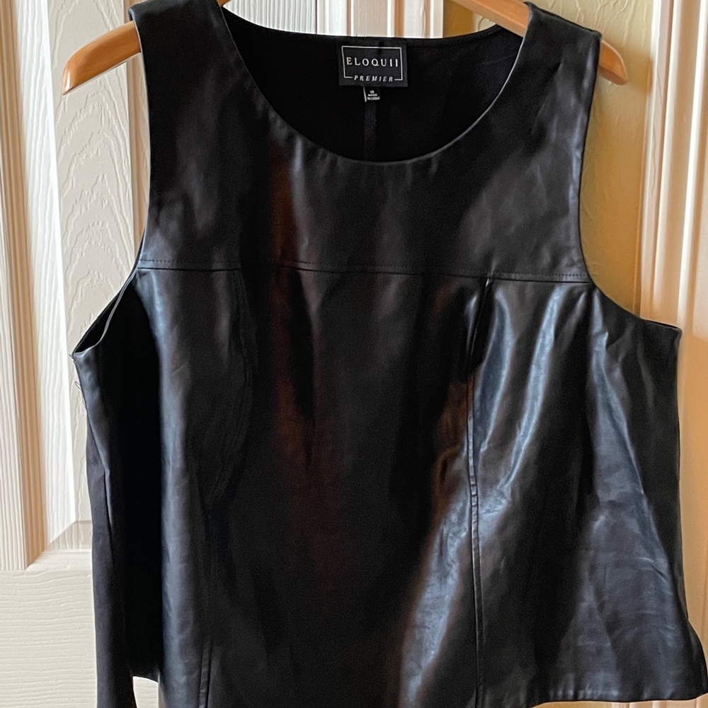 Faux Leather Top